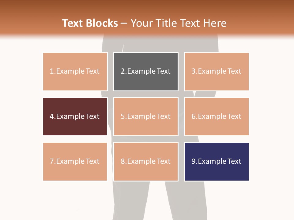 A Man Standing In Front Of A Brown Background PowerPoint Template