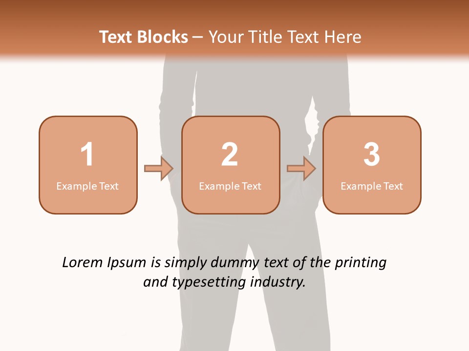 A Man Standing In Front Of A Brown Background PowerPoint Template