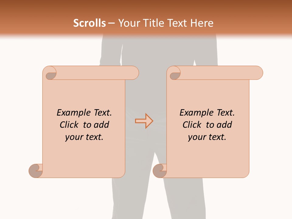 A Man Standing In Front Of A Brown Background PowerPoint Template