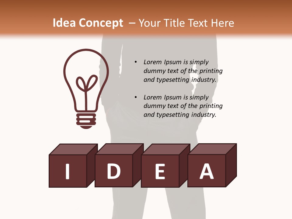 A Man Standing In Front Of A Brown Background PowerPoint Template