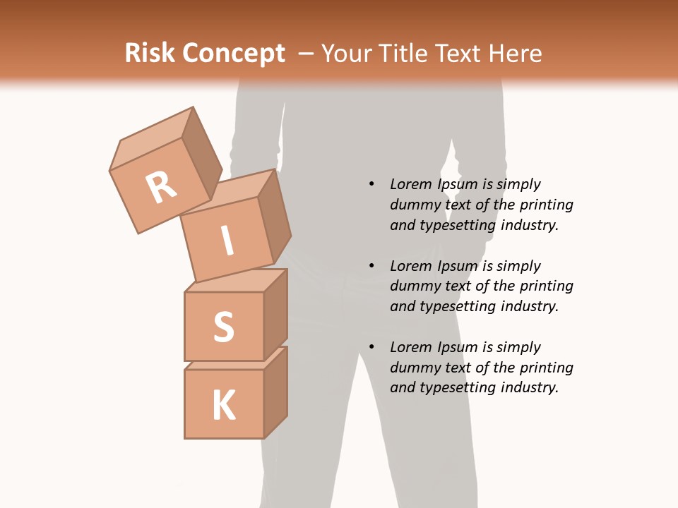 A Man Standing In Front Of A Brown Background PowerPoint Template