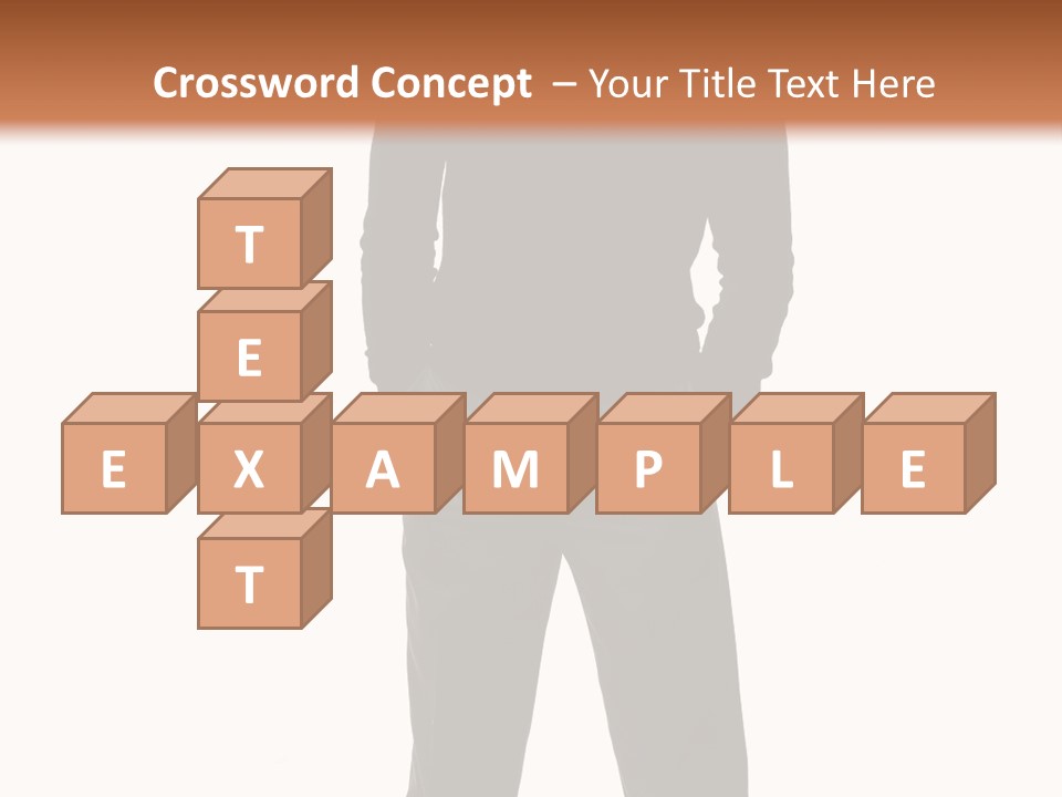 A Man Standing In Front Of A Brown Background PowerPoint Template