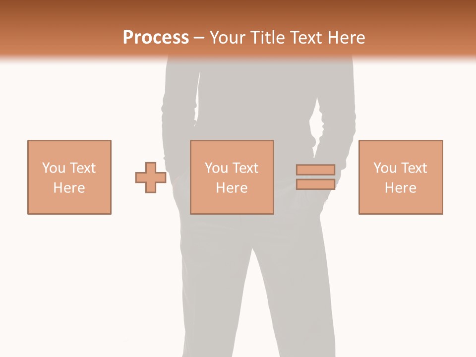 A Man Standing In Front Of A Brown Background PowerPoint Template