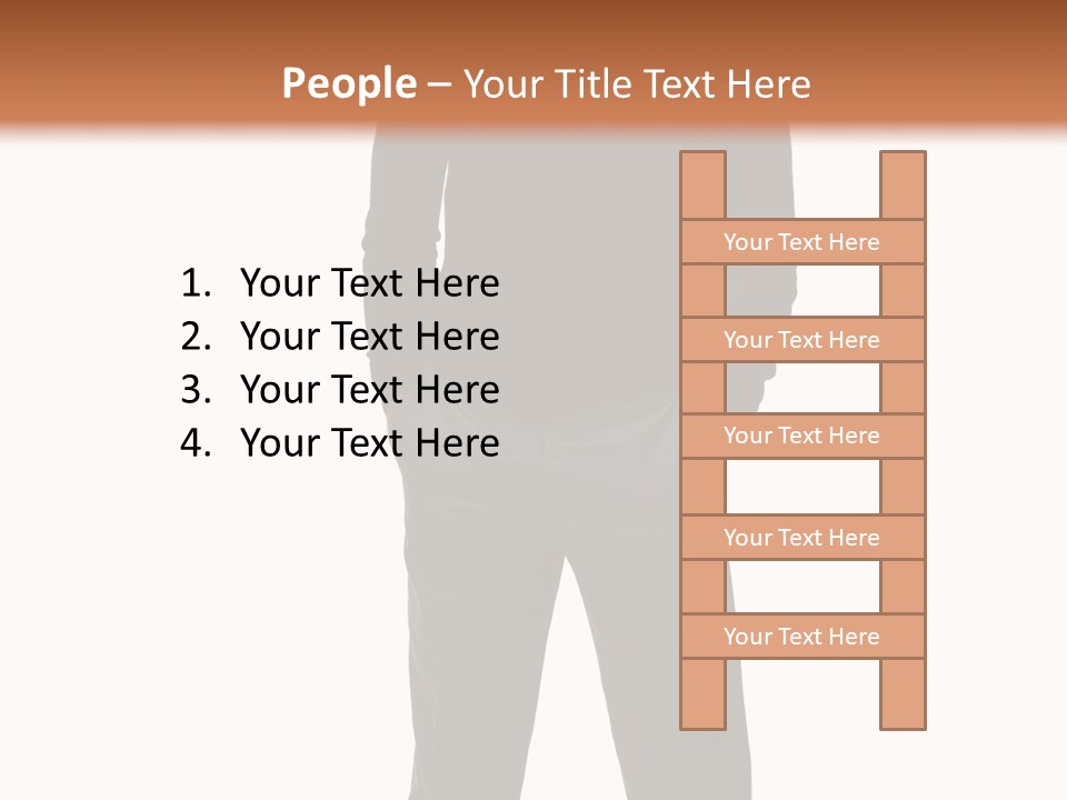 A Man Standing In Front Of A Brown Background PowerPoint Template