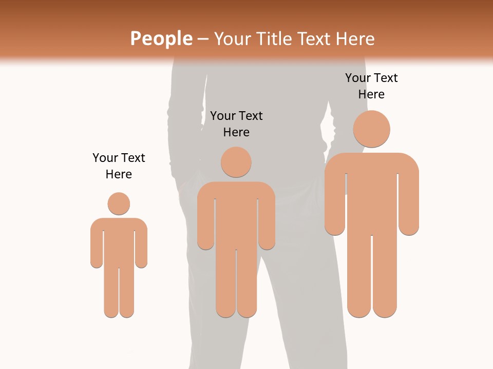 A Man Standing In Front Of A Brown Background PowerPoint Template