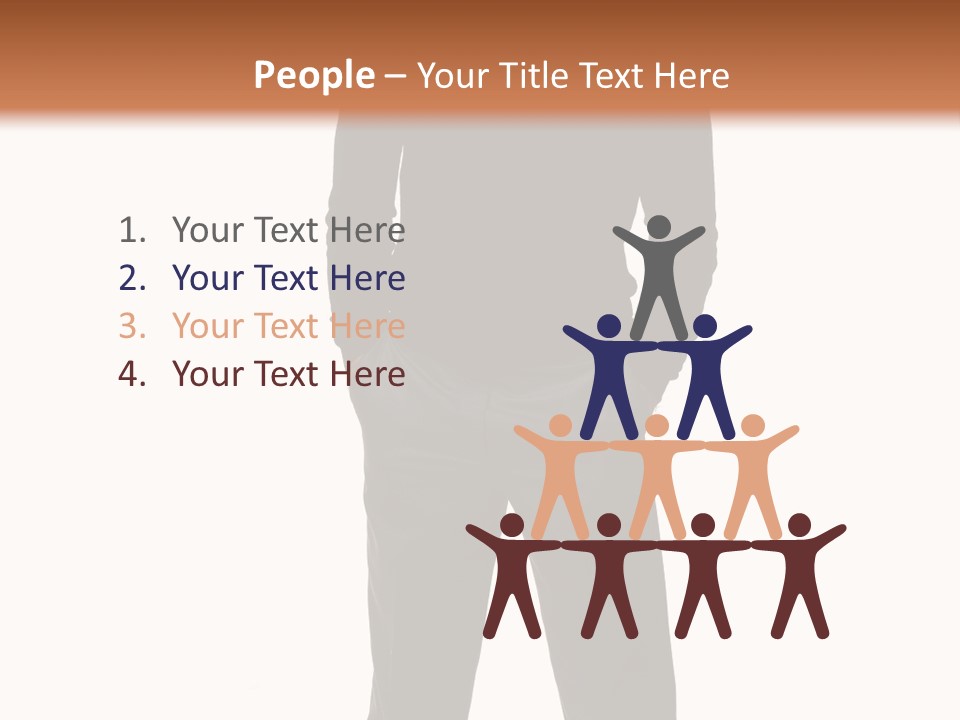 A Man Standing In Front Of A Brown Background PowerPoint Template