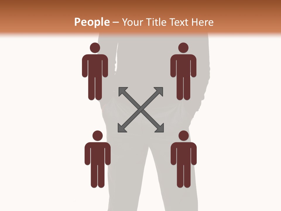 A Man Standing In Front Of A Brown Background PowerPoint Template