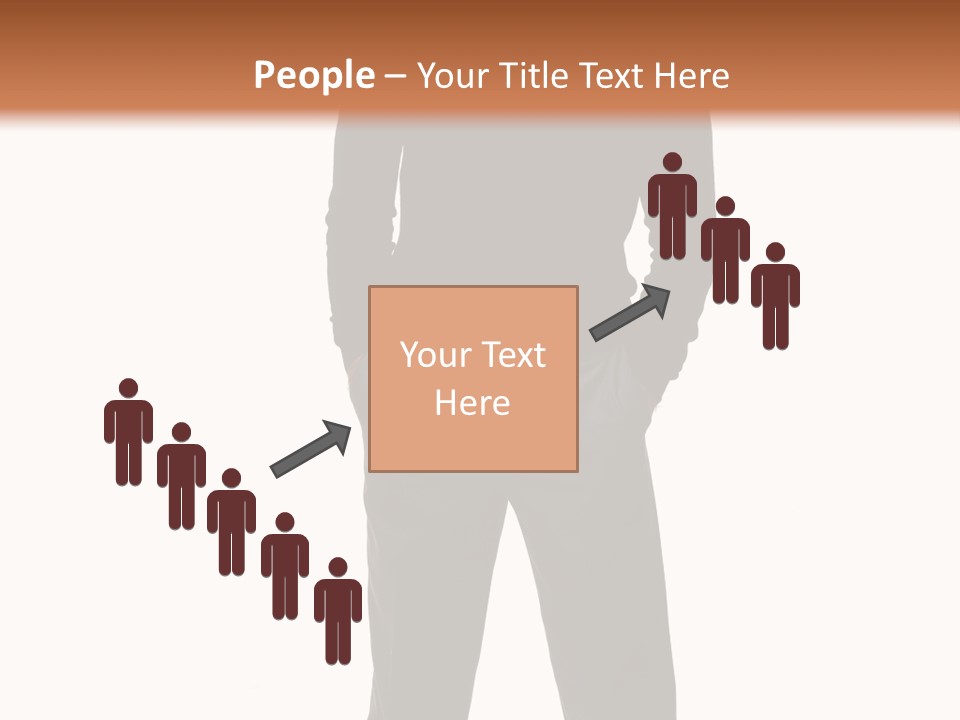 A Man Standing In Front Of A Brown Background PowerPoint Template