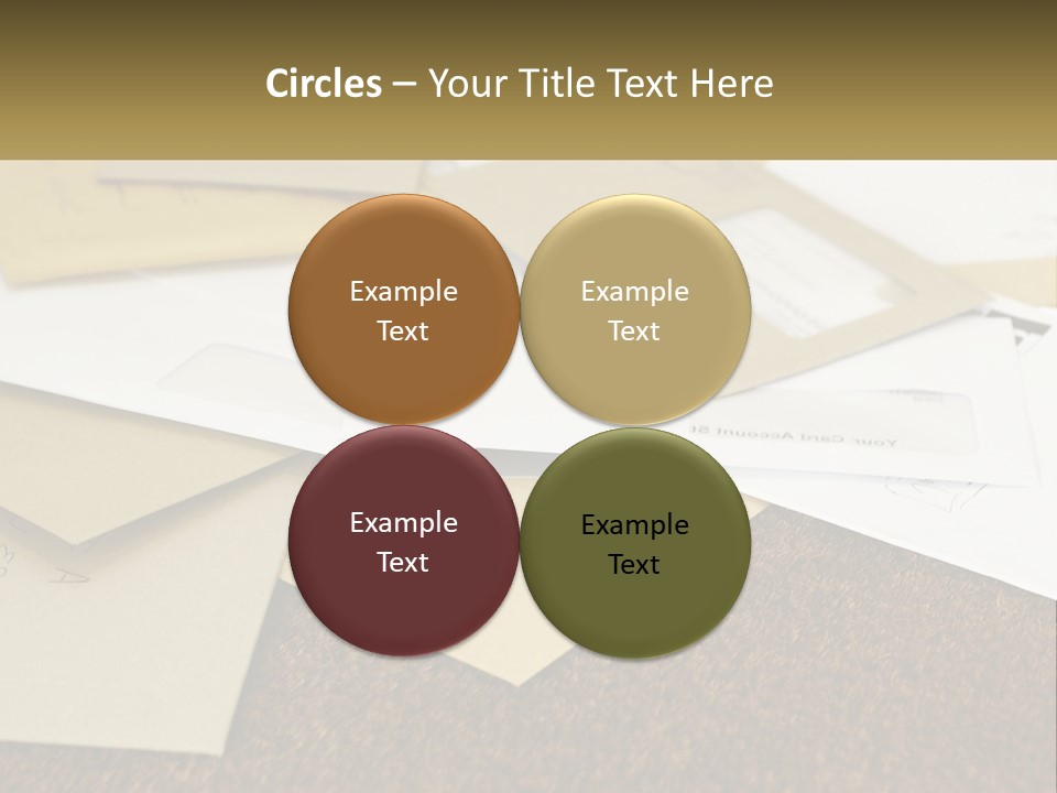 A Pile Of Envelopes Sitting On Top Of Each Other PowerPoint Template