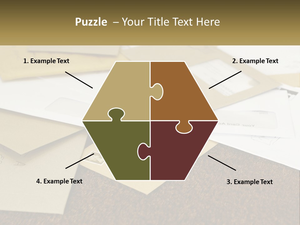 A Pile Of Envelopes Sitting On Top Of Each Other PowerPoint Template