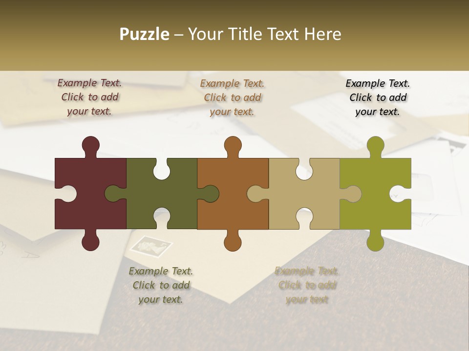 A Pile Of Envelopes Sitting On Top Of Each Other PowerPoint Template