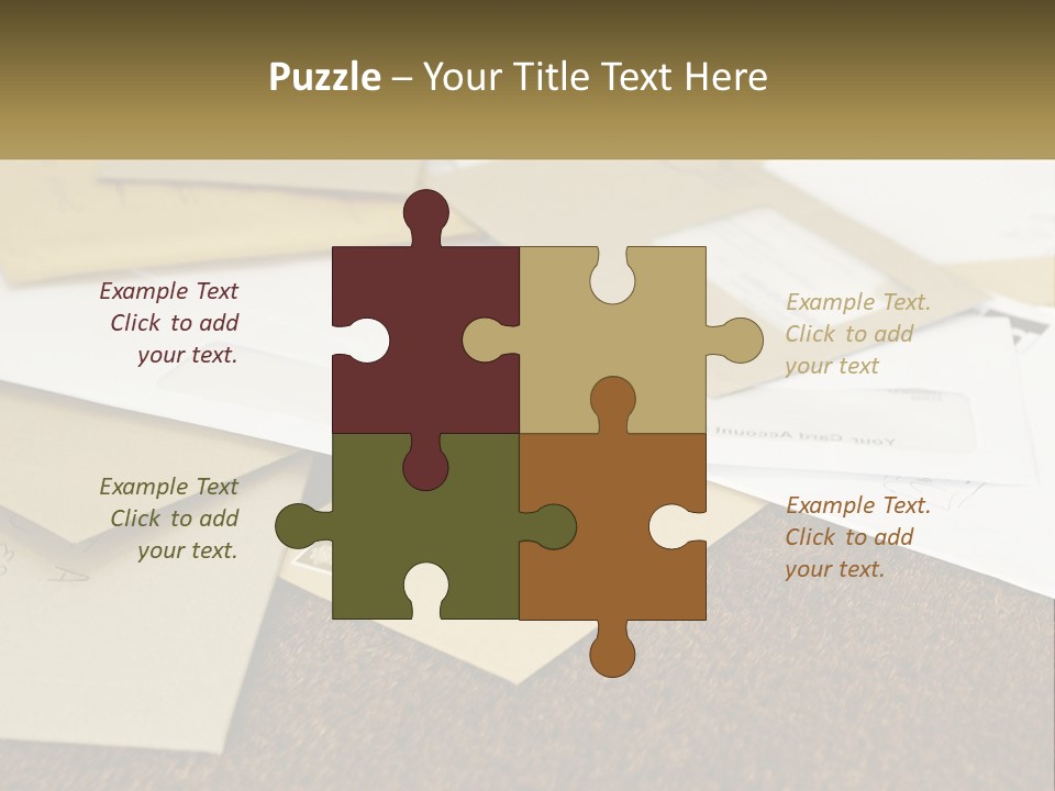 A Pile Of Envelopes Sitting On Top Of Each Other PowerPoint Template