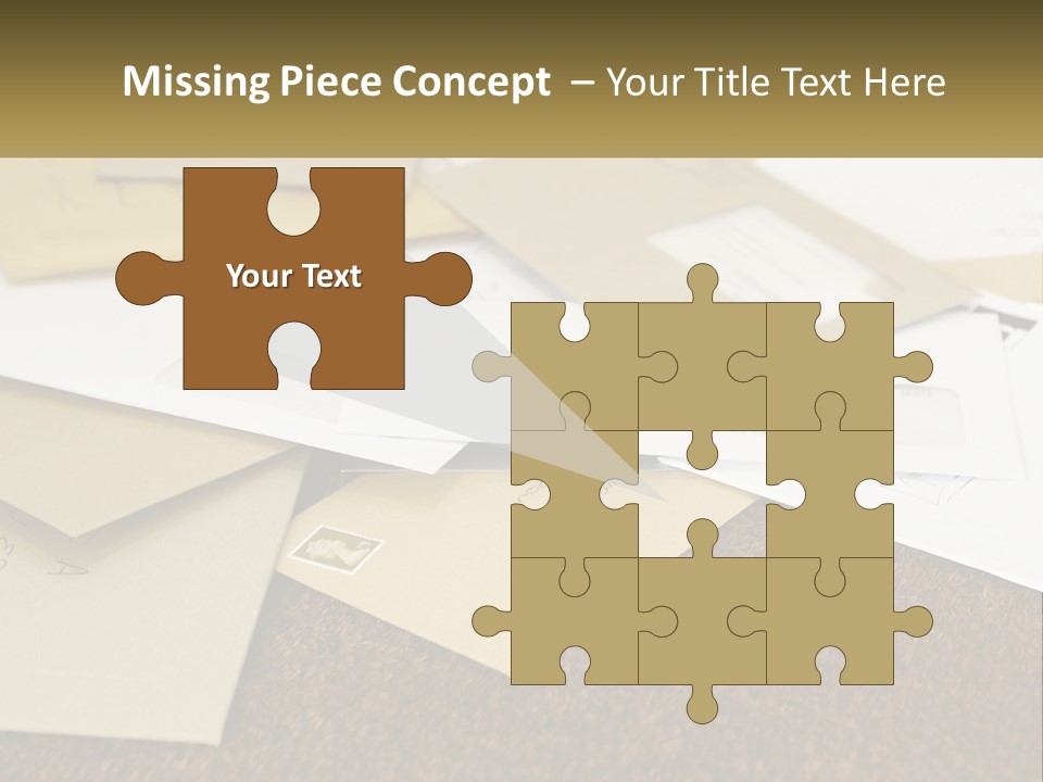 A Pile Of Envelopes Sitting On Top Of Each Other PowerPoint Template