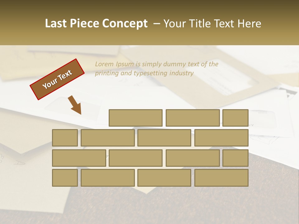 A Pile Of Envelopes Sitting On Top Of Each Other PowerPoint Template