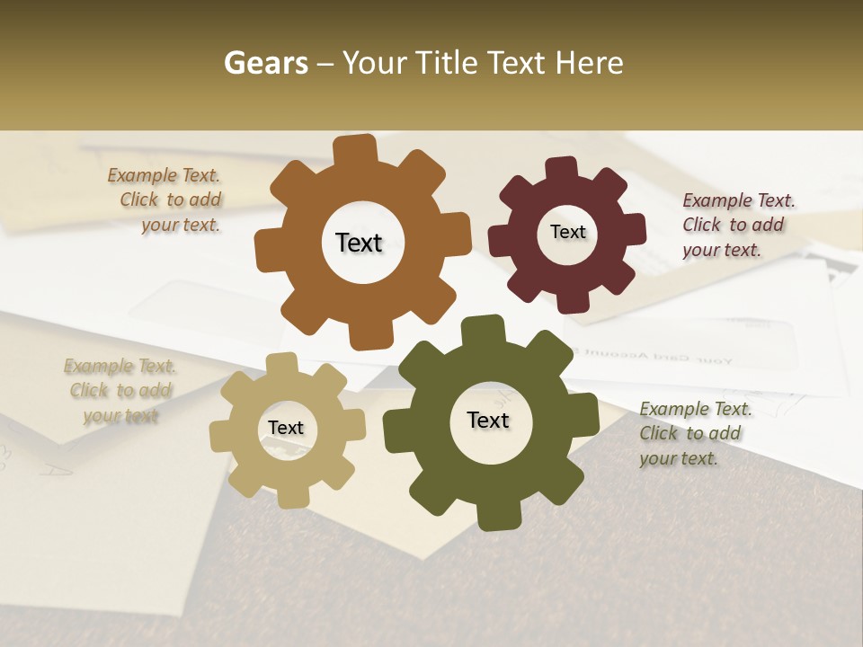 A Pile Of Envelopes Sitting On Top Of Each Other PowerPoint Template