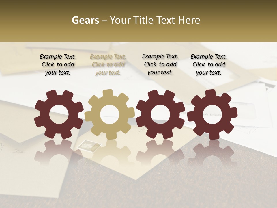 A Pile Of Envelopes Sitting On Top Of Each Other PowerPoint Template