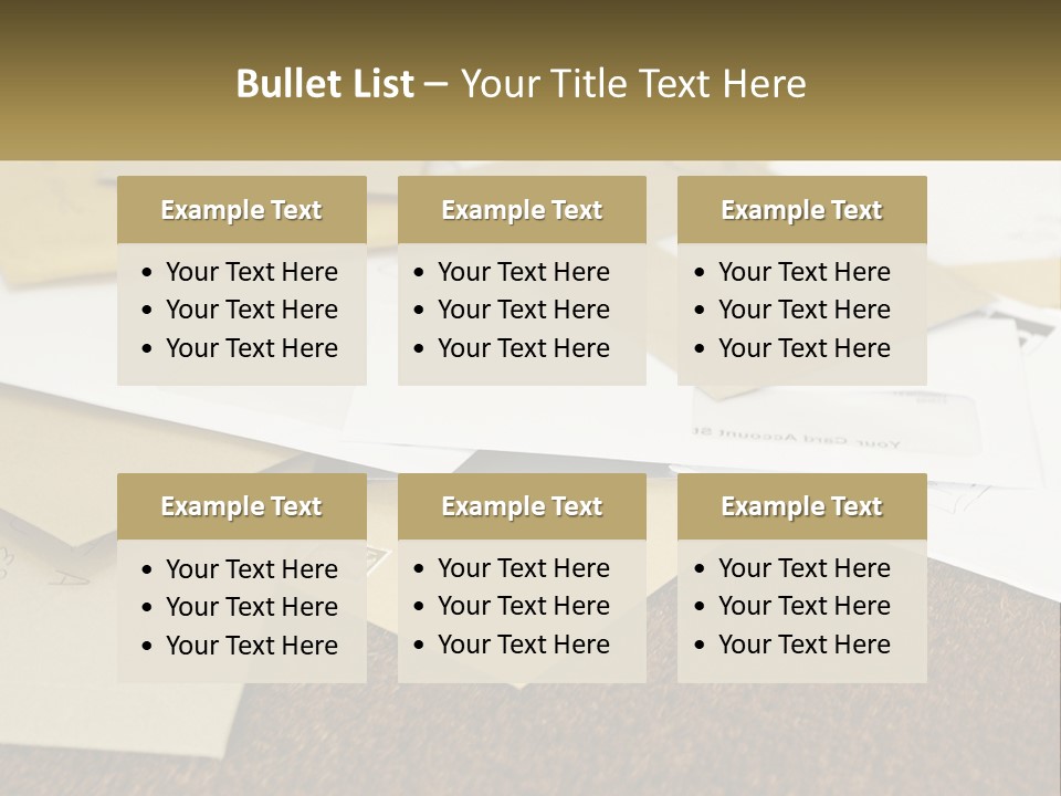 A Pile Of Envelopes Sitting On Top Of Each Other PowerPoint Template