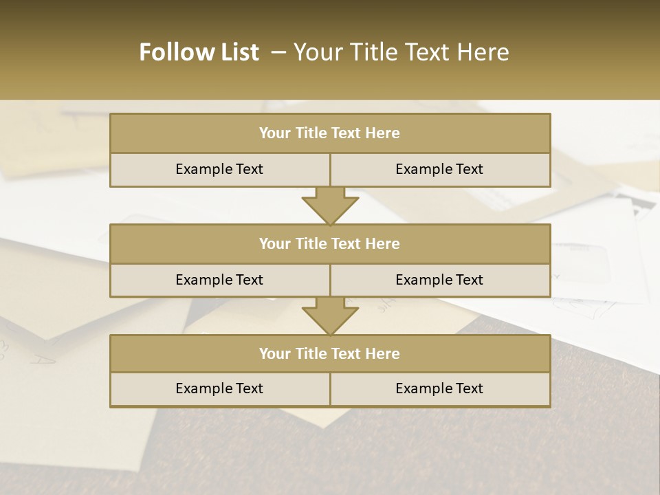 A Pile Of Envelopes Sitting On Top Of Each Other PowerPoint Template
