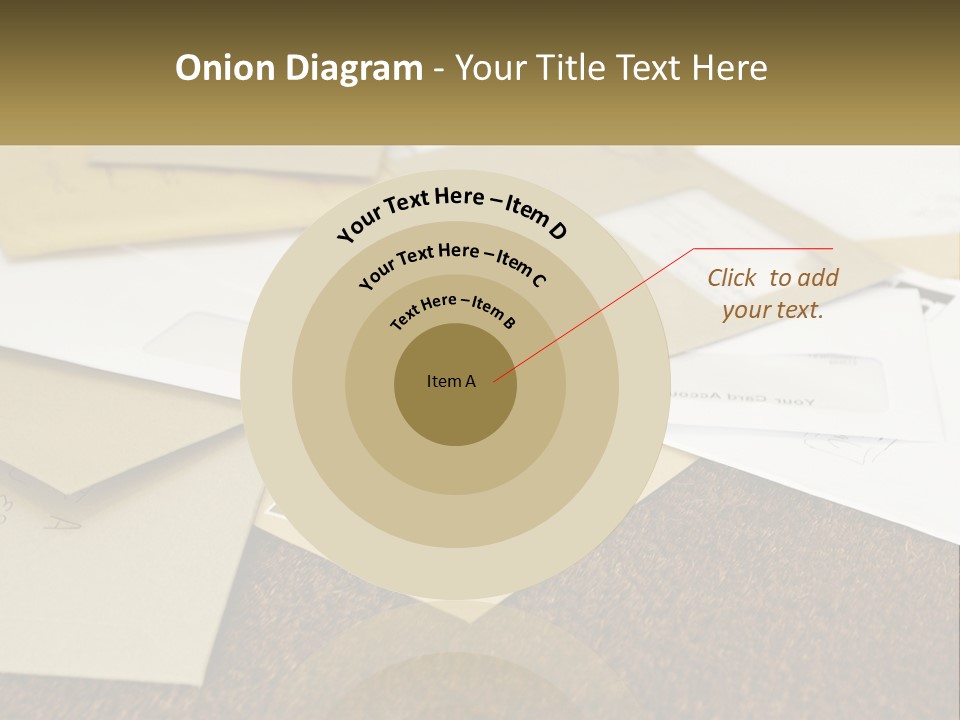 A Pile Of Envelopes Sitting On Top Of Each Other PowerPoint Template