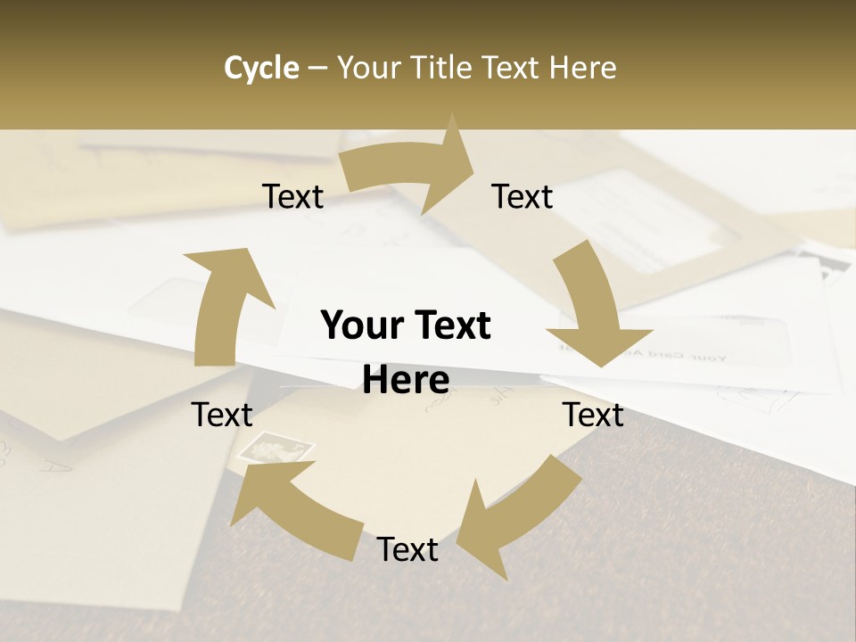 A Pile Of Envelopes Sitting On Top Of Each Other PowerPoint Template