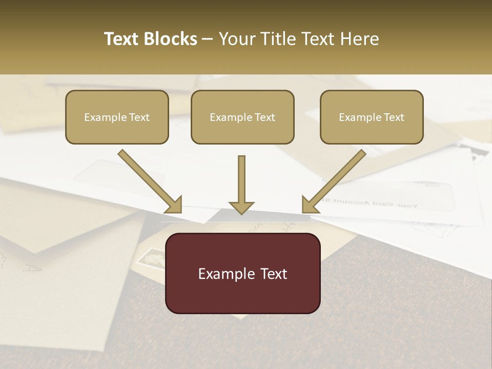 A Pile Of Envelopes Sitting On Top Of Each Other PowerPoint Template