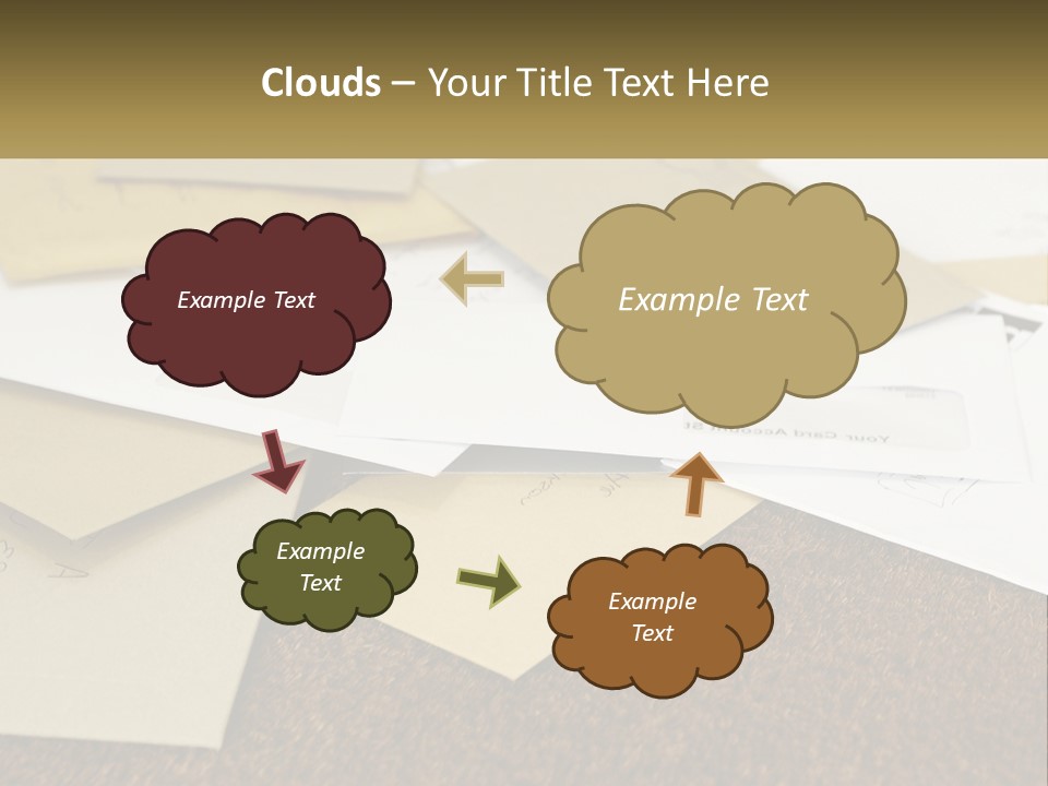 A Pile Of Envelopes Sitting On Top Of Each Other PowerPoint Template