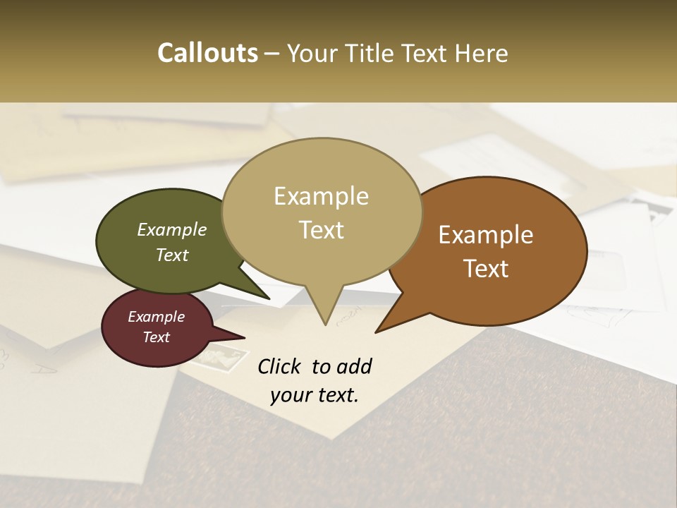 A Pile Of Envelopes Sitting On Top Of Each Other PowerPoint Template