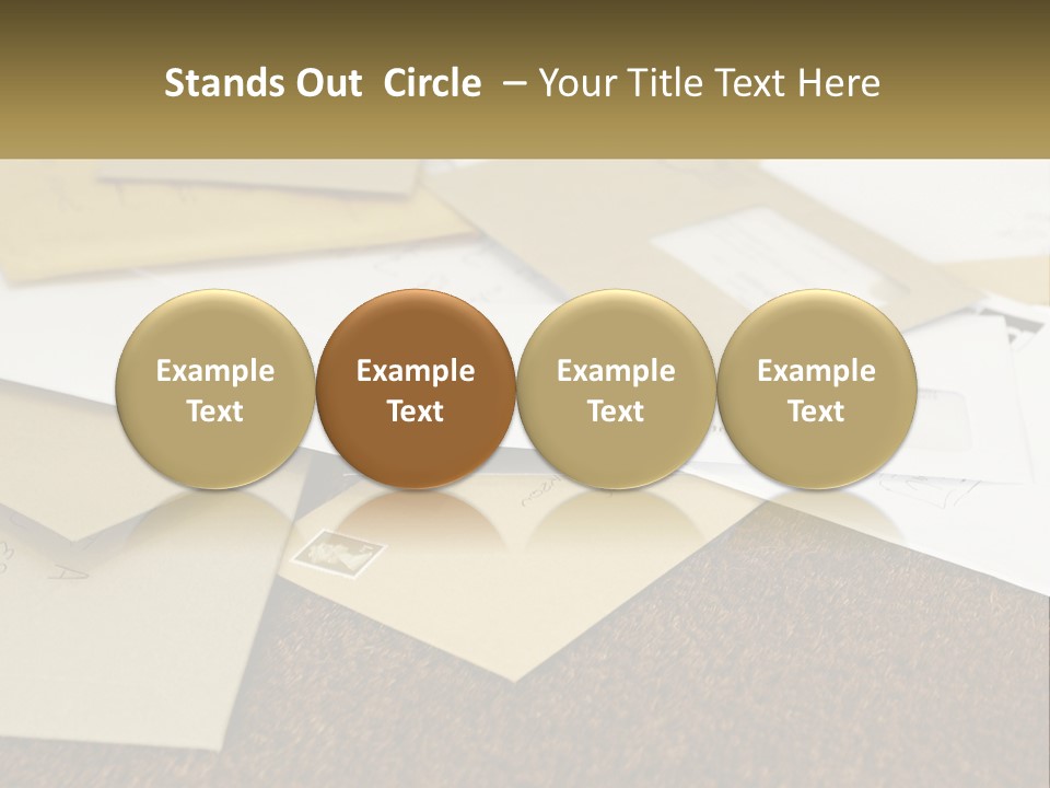 A Pile Of Envelopes Sitting On Top Of Each Other PowerPoint Template