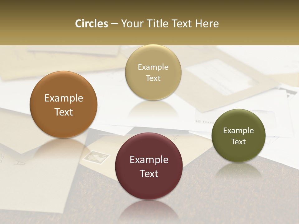 A Pile Of Envelopes Sitting On Top Of Each Other PowerPoint Template