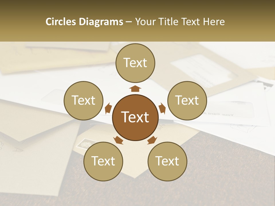 A Pile Of Envelopes Sitting On Top Of Each Other PowerPoint Template