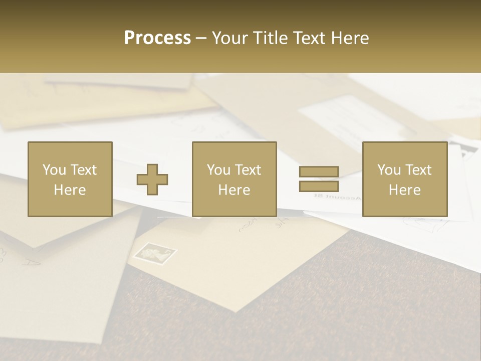 A Pile Of Envelopes Sitting On Top Of Each Other PowerPoint Template