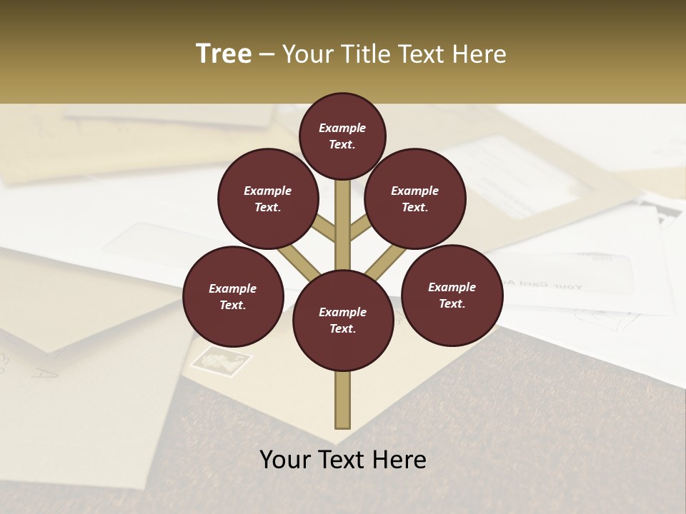 A Pile Of Envelopes Sitting On Top Of Each Other PowerPoint Template