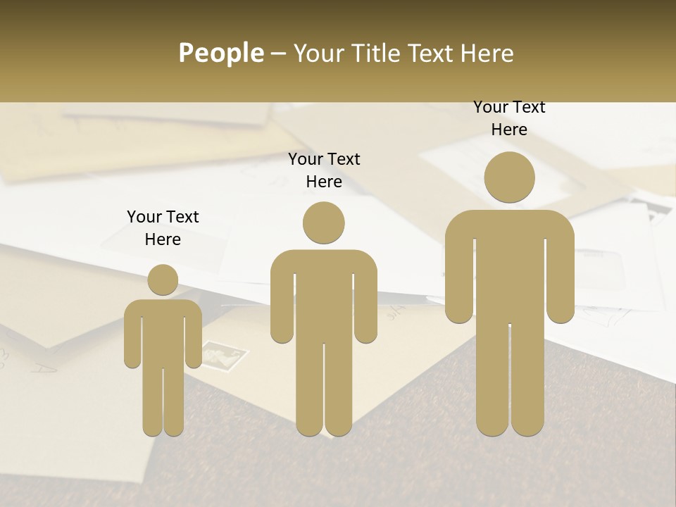 A Pile Of Envelopes Sitting On Top Of Each Other PowerPoint Template