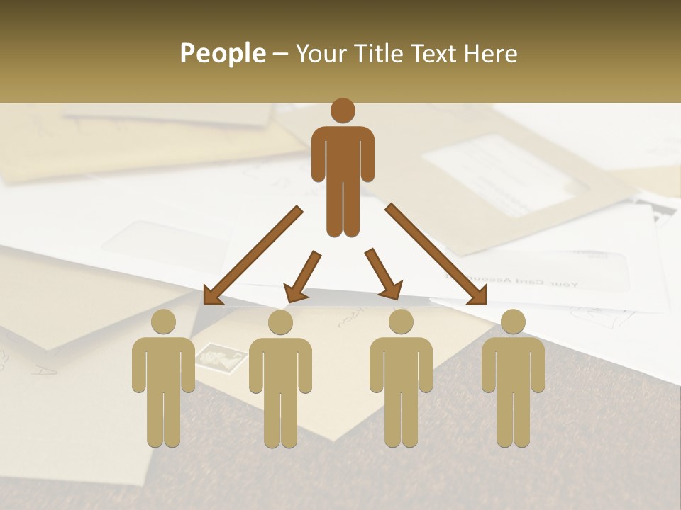 A Pile Of Envelopes Sitting On Top Of Each Other PowerPoint Template