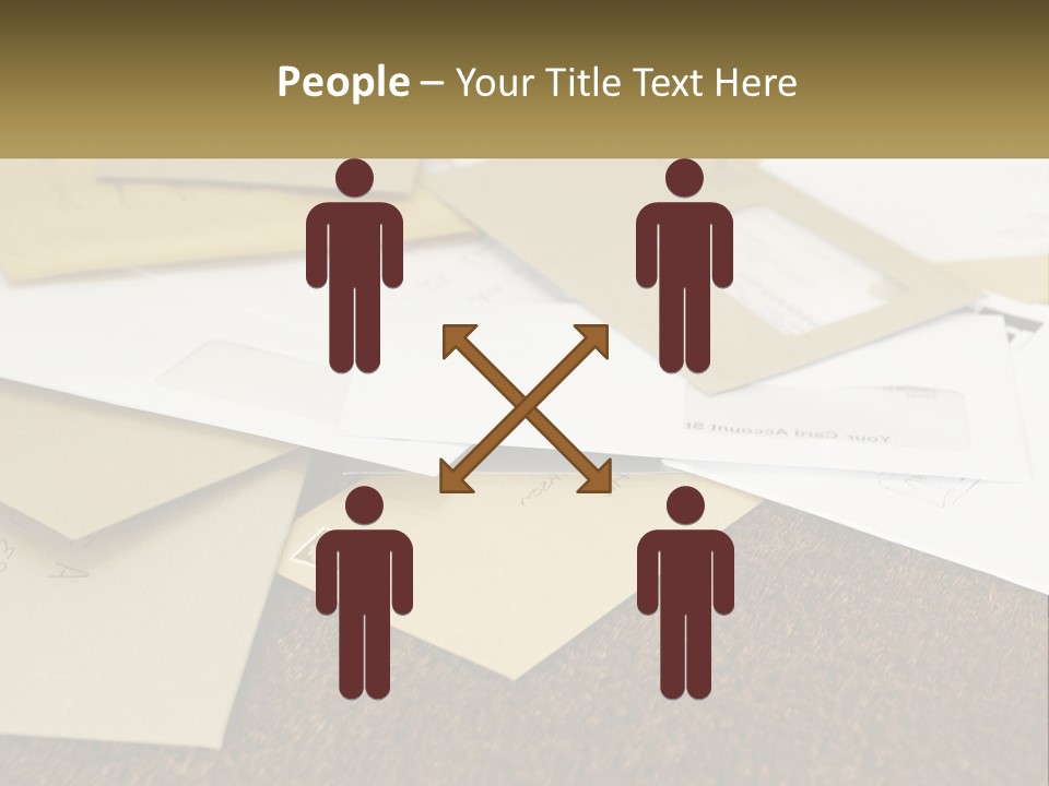 A Pile Of Envelopes Sitting On Top Of Each Other PowerPoint Template