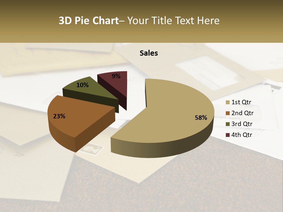 A Pile Of Envelopes Sitting On Top Of Each Other PowerPoint Template