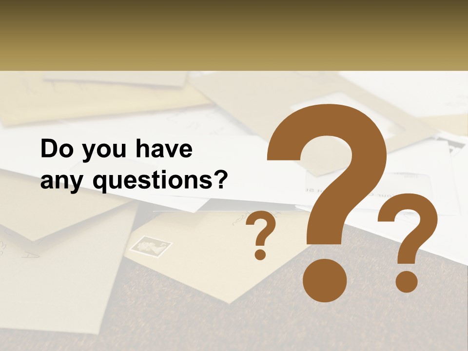 A Pile Of Envelopes Sitting On Top Of Each Other PowerPoint Template