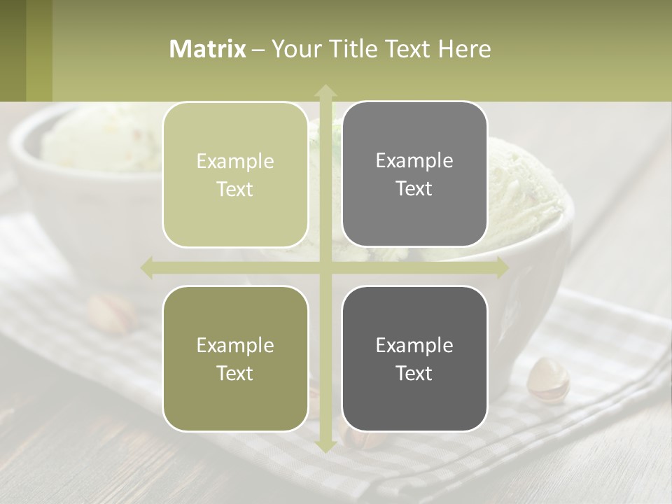 Two Bowls Filled With Ice Cream On Top Of A Table PowerPoint Template