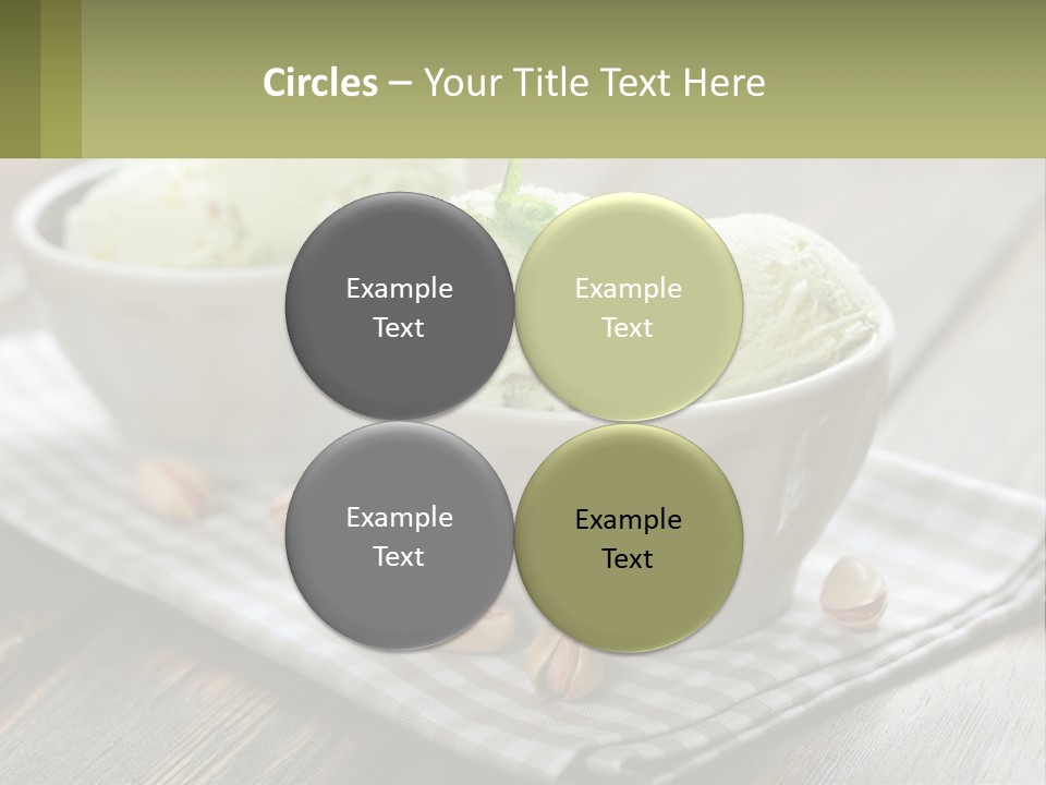 Two Bowls Filled With Ice Cream On Top Of A Table PowerPoint Template