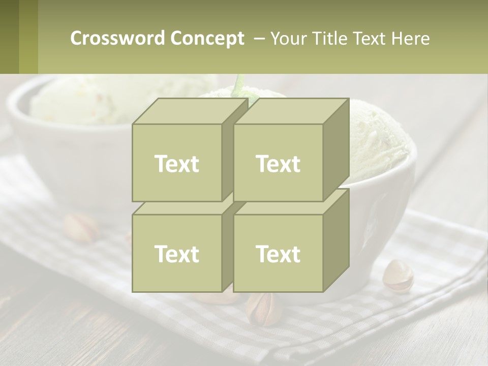 Two Bowls Filled With Ice Cream On Top Of A Table PowerPoint Template