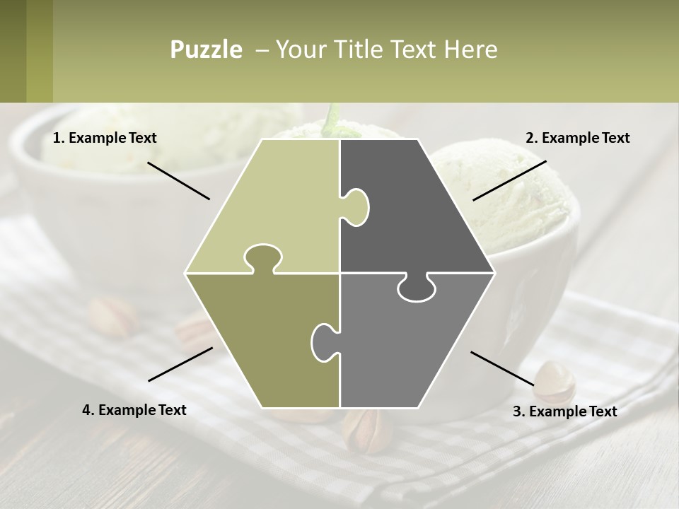 Two Bowls Filled With Ice Cream On Top Of A Table PowerPoint Template