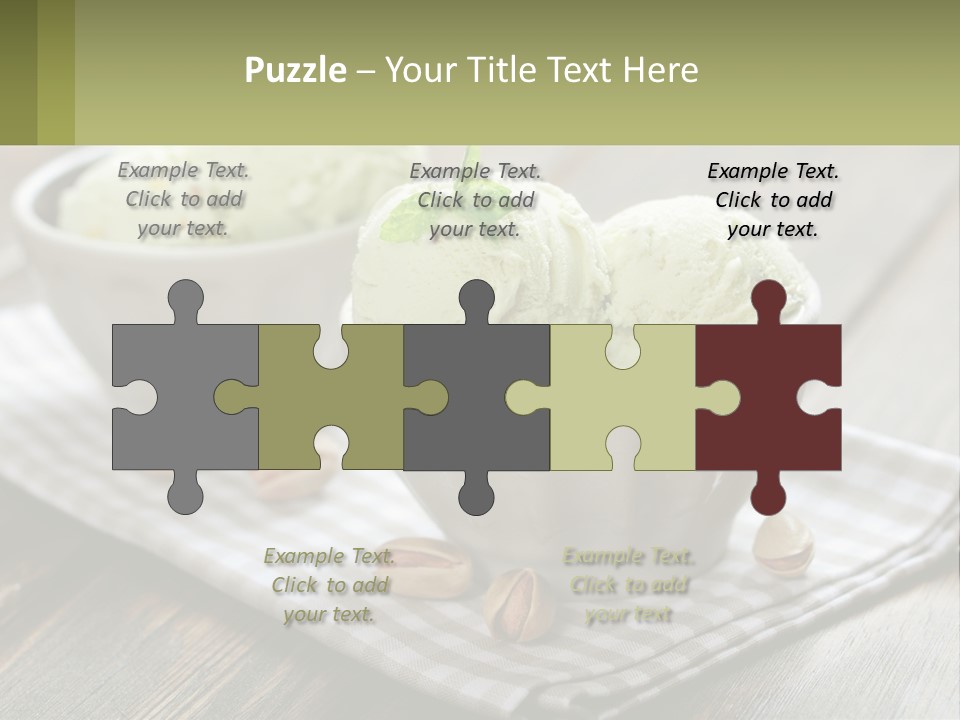 Two Bowls Filled With Ice Cream On Top Of A Table PowerPoint Template