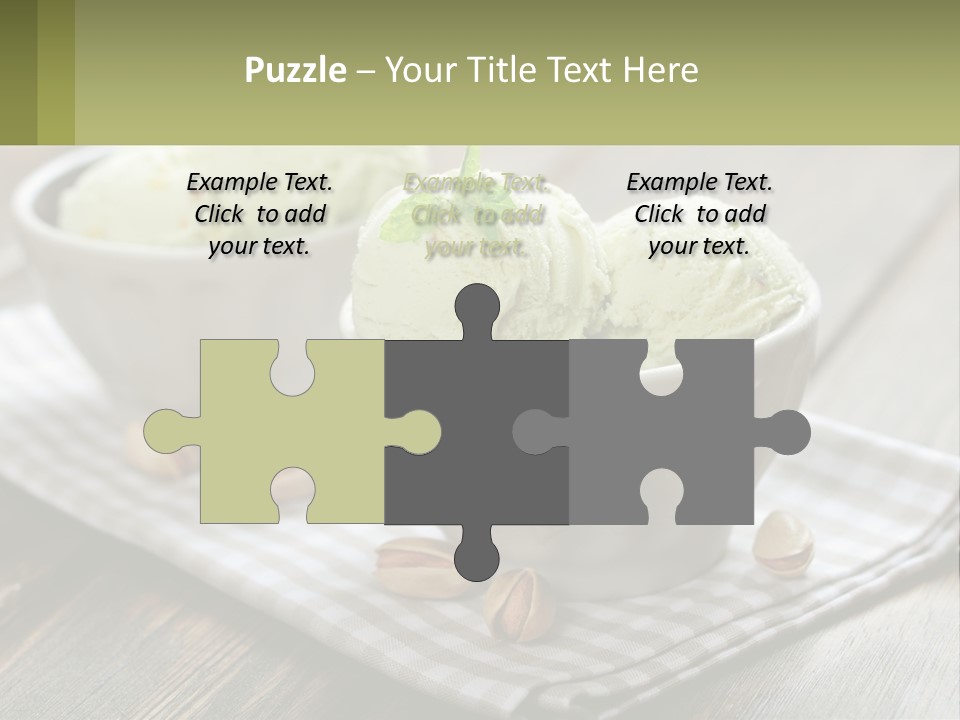 Two Bowls Filled With Ice Cream On Top Of A Table PowerPoint Template