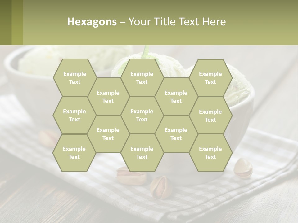 Two Bowls Filled With Ice Cream On Top Of A Table PowerPoint Template