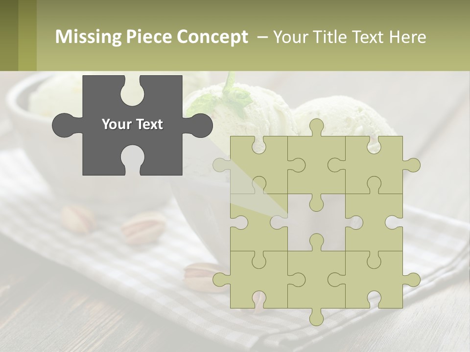 Two Bowls Filled With Ice Cream On Top Of A Table PowerPoint Template