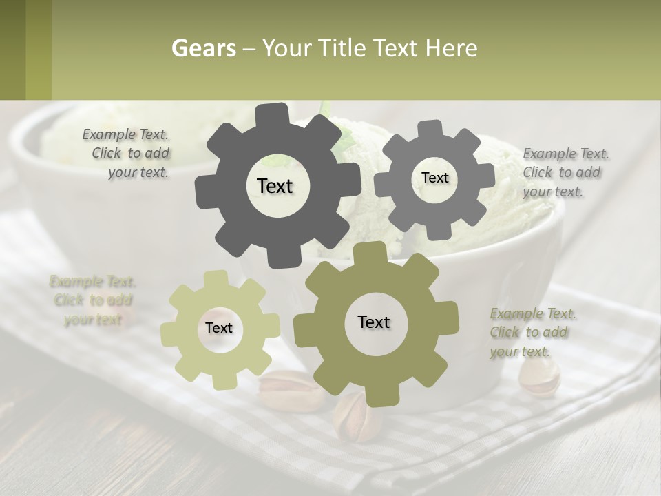 Two Bowls Filled With Ice Cream On Top Of A Table PowerPoint Template