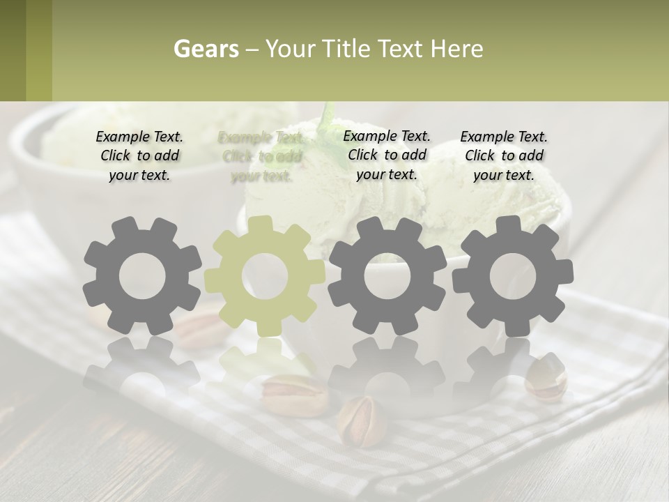 Two Bowls Filled With Ice Cream On Top Of A Table PowerPoint Template