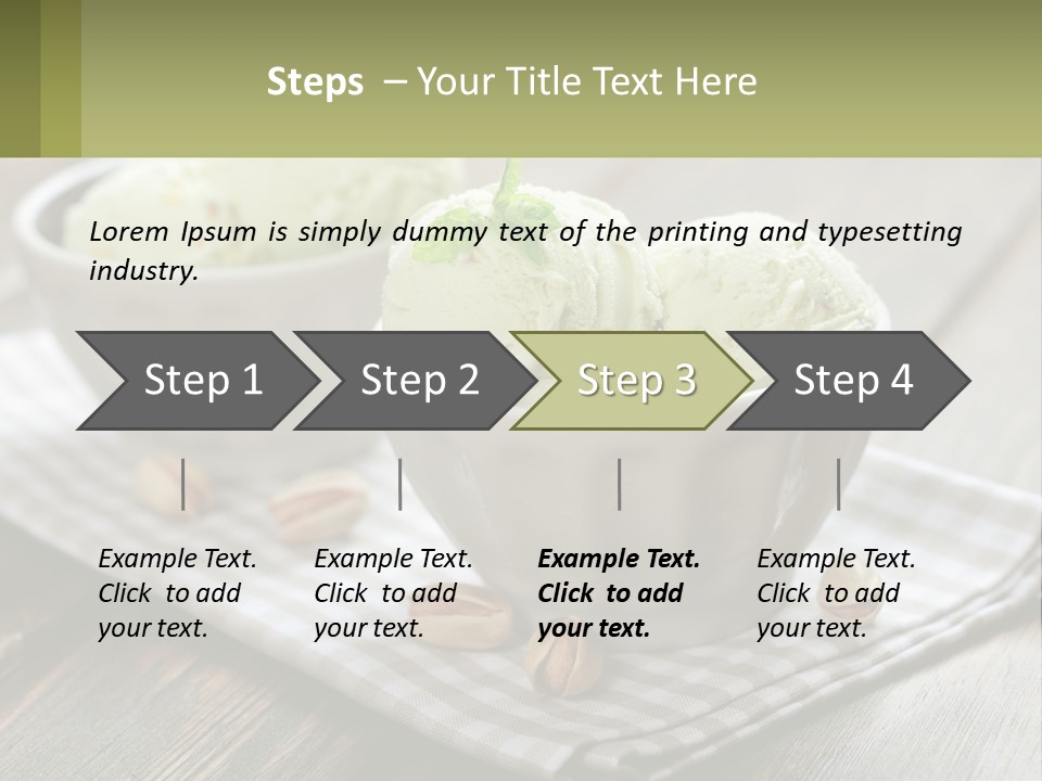 Two Bowls Filled With Ice Cream On Top Of A Table PowerPoint Template