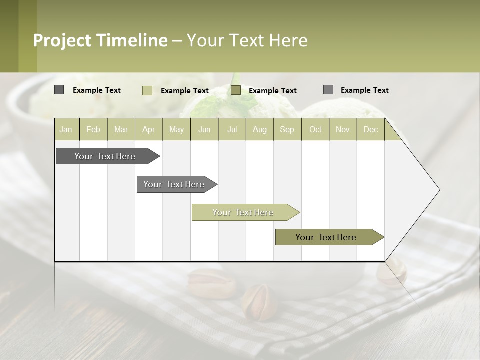 Two Bowls Filled With Ice Cream On Top Of A Table PowerPoint Template