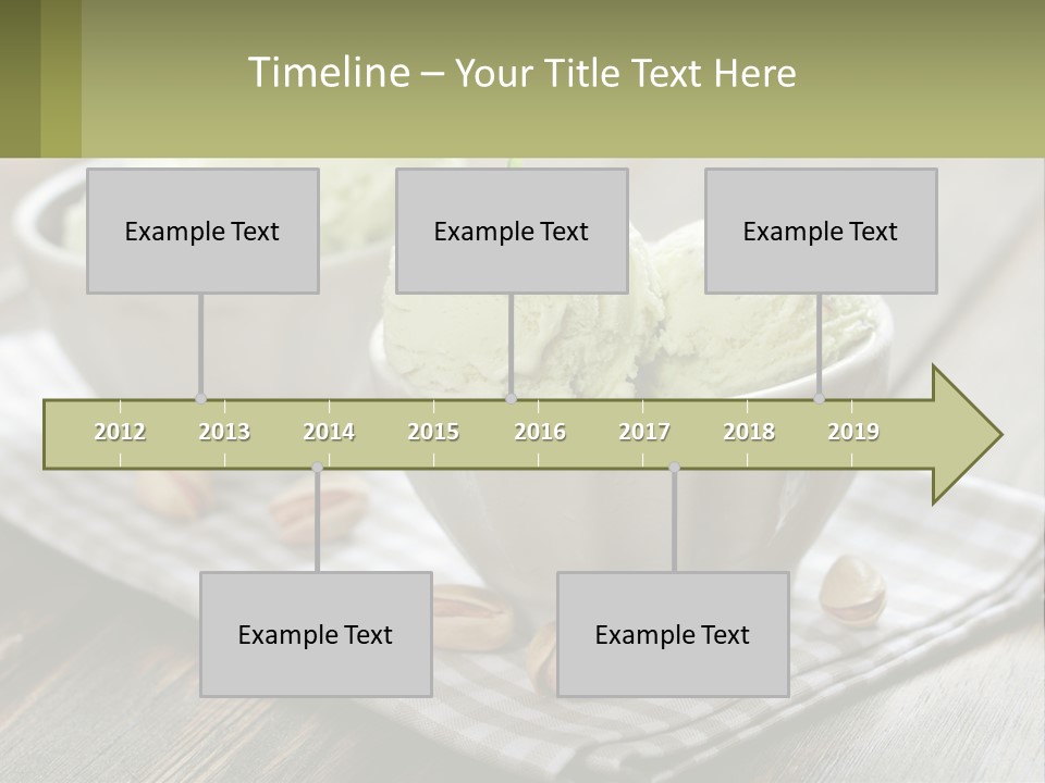 Two Bowls Filled With Ice Cream On Top Of A Table PowerPoint Template